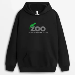 Animals Inspire Peace Beargifts Hoodie - Black