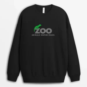 Animals Inspire Peace Beargifts Sweatshirt - Black
