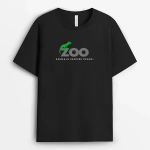 Animals Inspire Peace Beargifts T-Shirt - Black