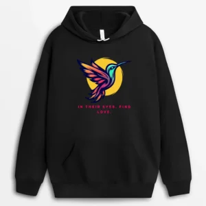 In Their Eyes Find Love Beargifts Hoodie - Black