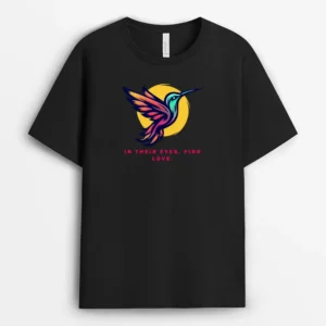 In Their Eyes Find Love Beargifts T-Shirt - Black