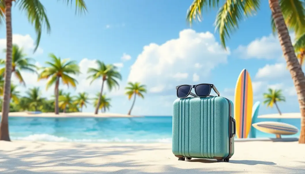The suitcase takes a solo trip to a tropical paradise—without its owner.